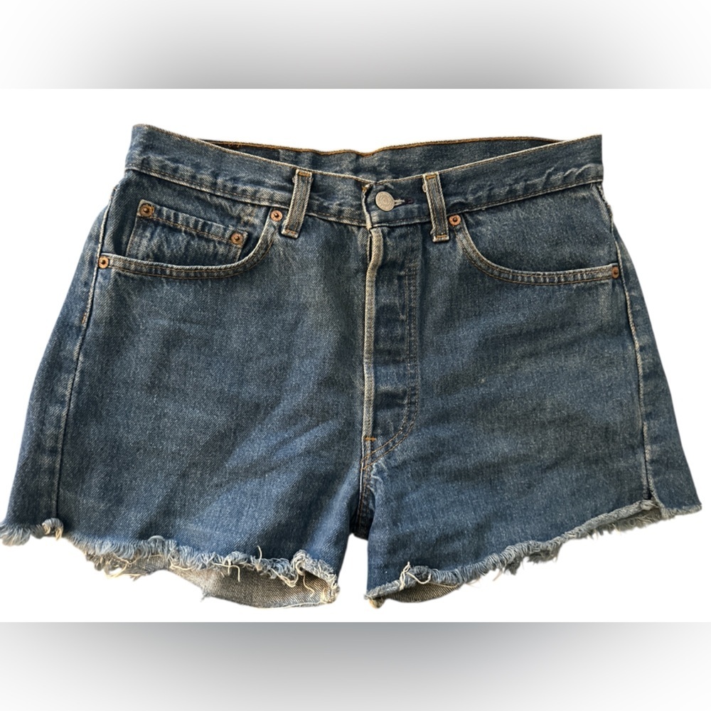 Levi's Classic Blue Button Fly Jean Shorts